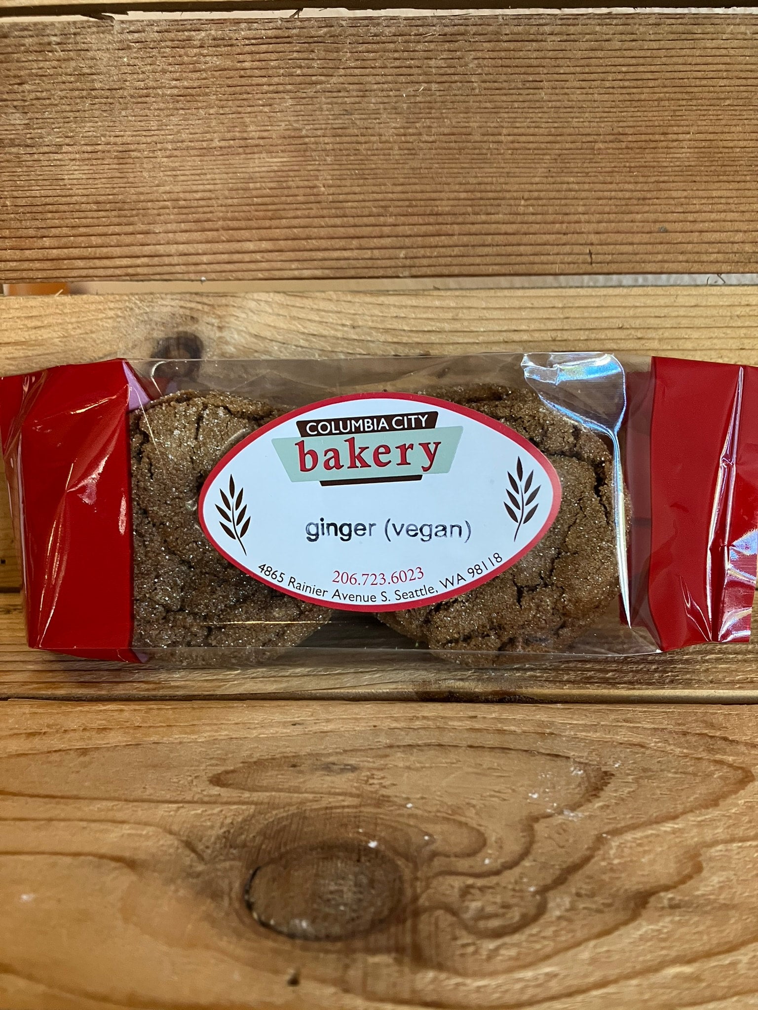 Vegan Ginger Cookies Bag of 6